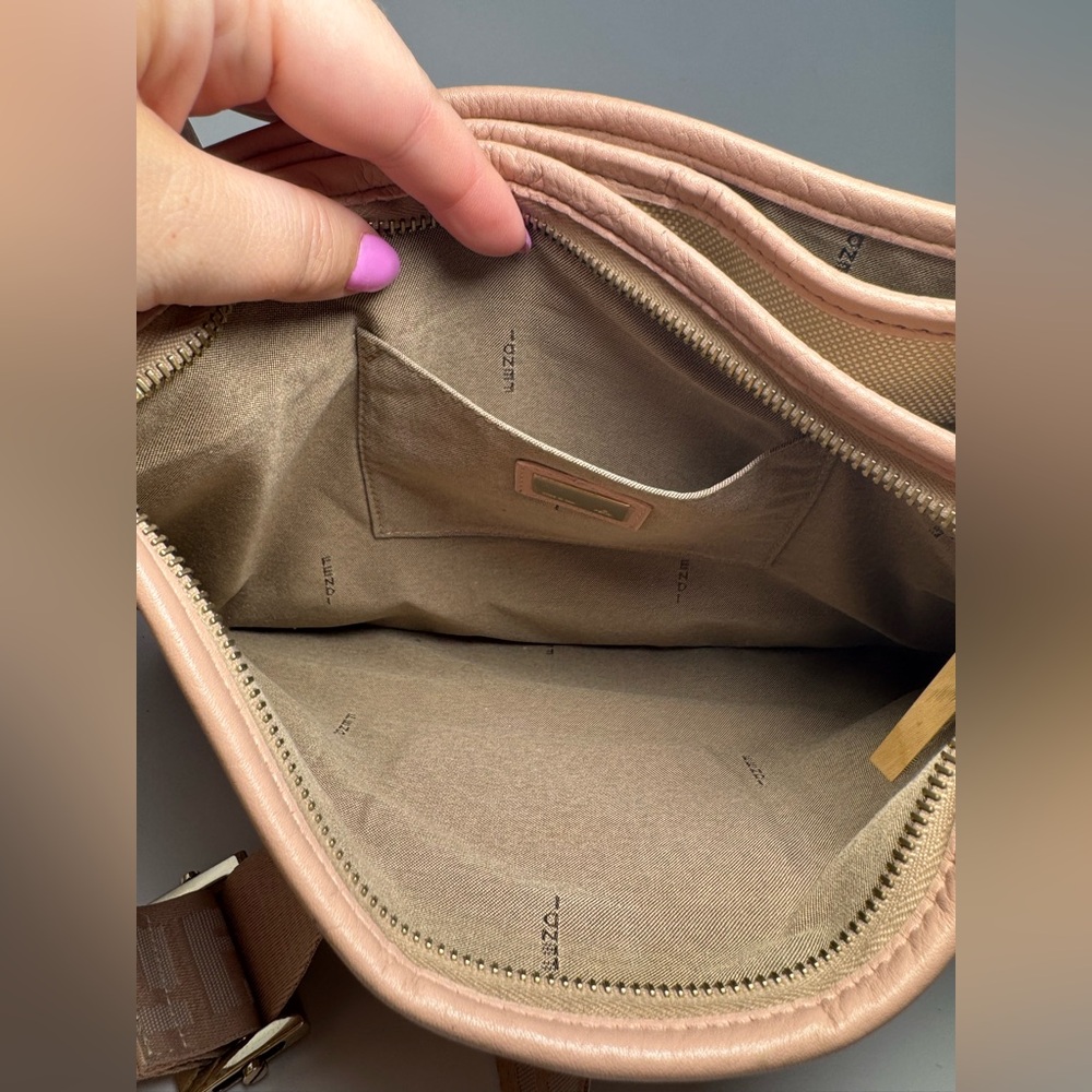 SOLD Fendi Zucca Pink & Khaki Crossbody Bag with Monogram Strap Luxury Bag - Picture 3 of 16